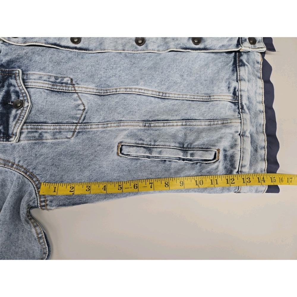 Nautica Jeans Co. Mens Denim Jacket Uptown Blue Wash Size Large Ribbed Knit Cuff - Picture 16 of 16